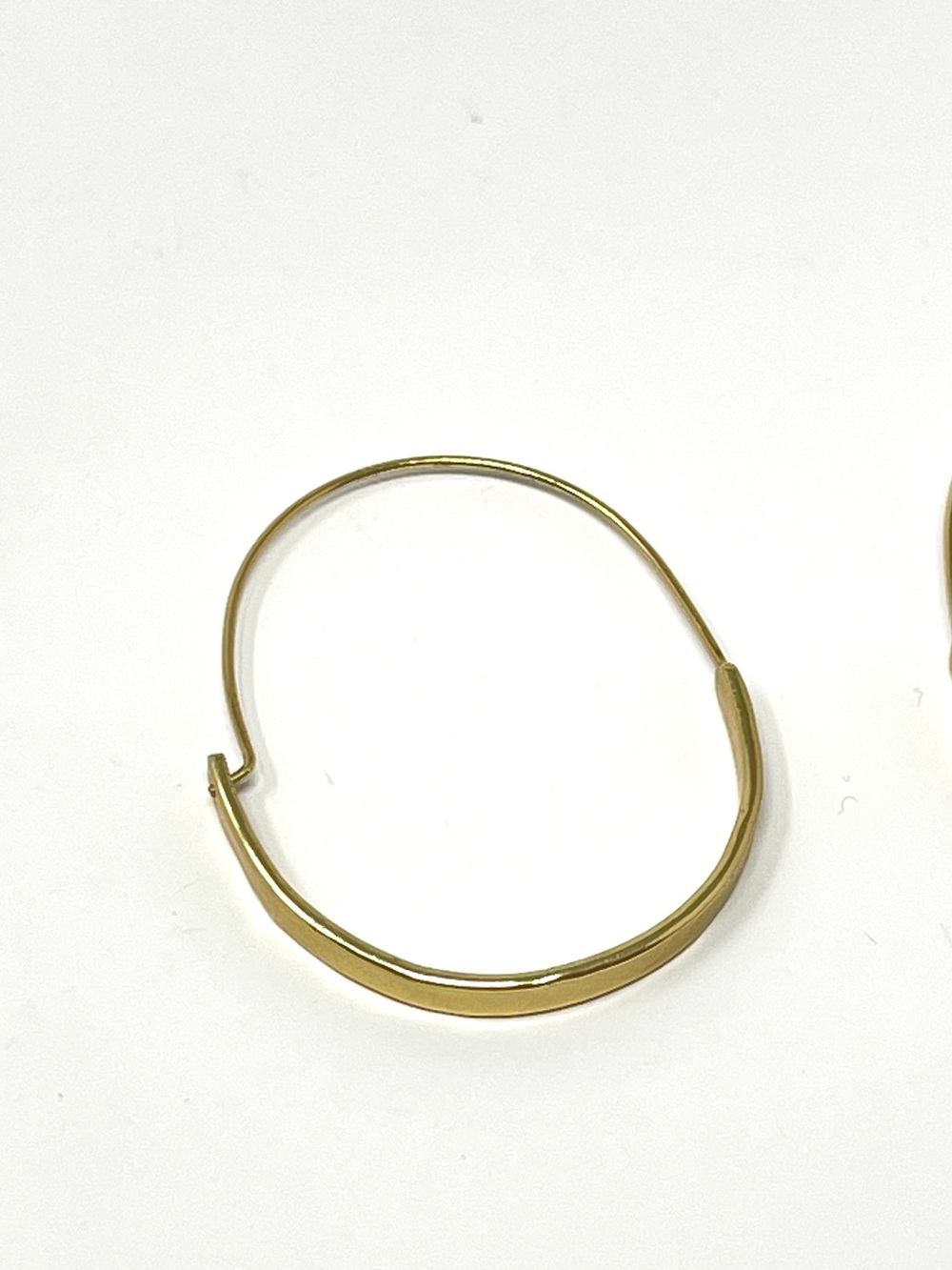 New Anthropologie Annelise Hoop Earrings Gold - Picture 6 of 7